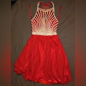 Clarisse Vibrant Red Dress